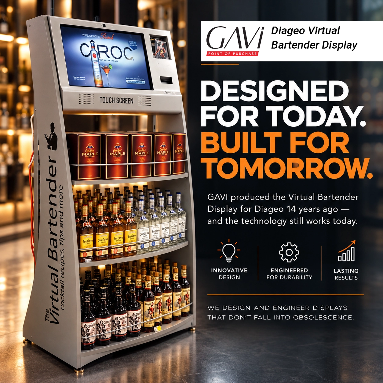 Interactive Retail Display Diageo Virtual Bartender Display